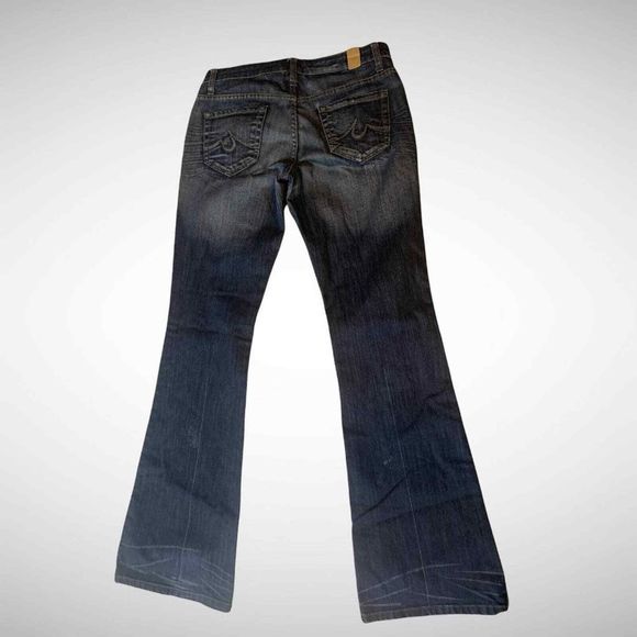 Maurices Molli Flare Leg Jeans Sz 3/4 Long Meas 30x 34.5 Inseam Tall Bell Bottom - Picture 3 of 12